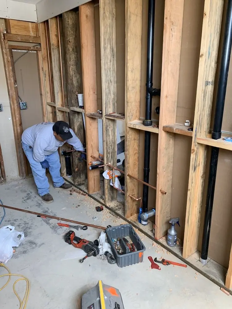 Commercial rough-in plumbing for Gas Line Repair in Creedmoor